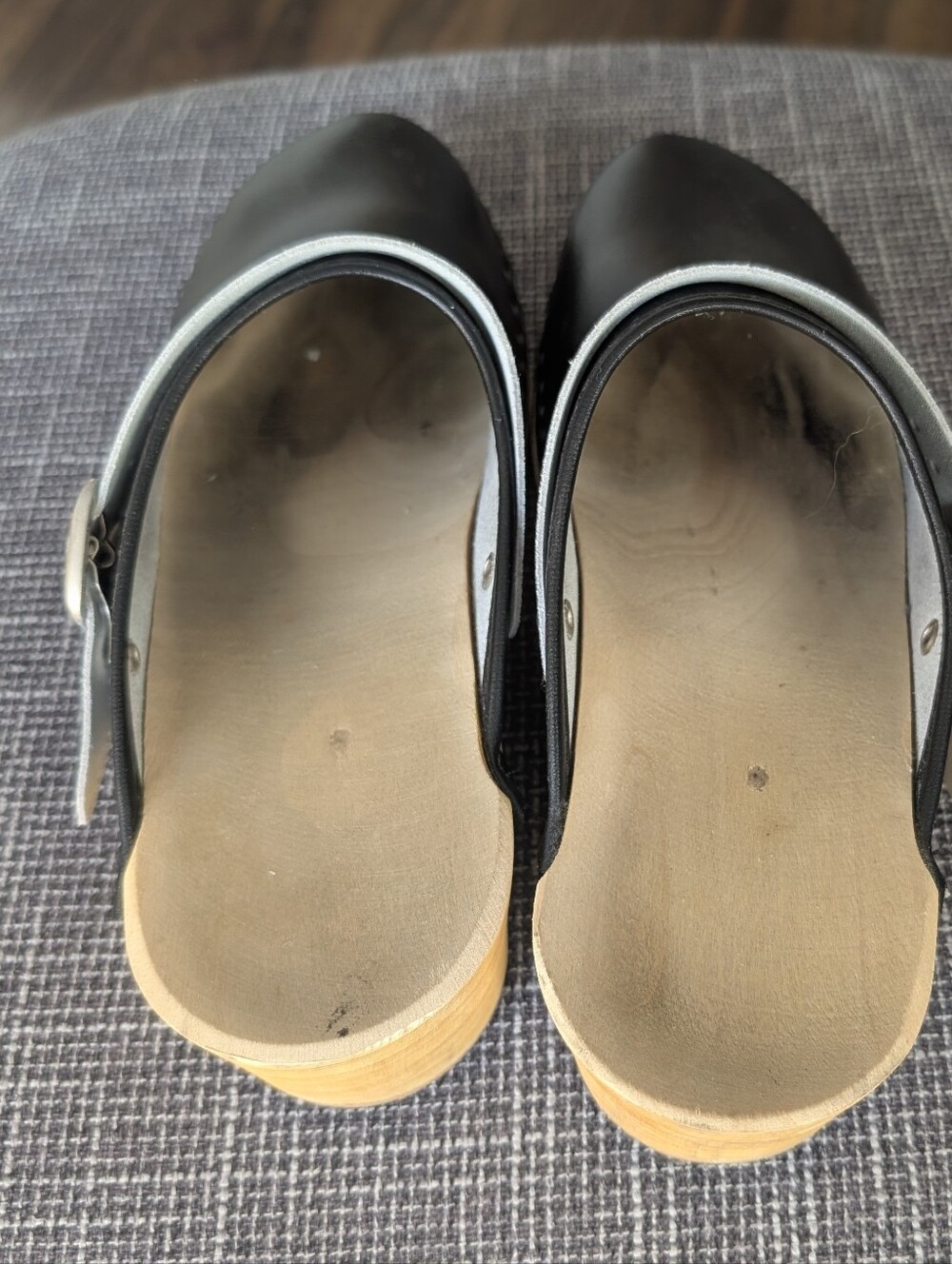 Wooden Leather Swedish Clogs - Picture 5 of 8